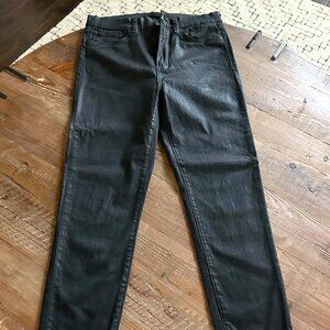THE CHARLIE HIGH RISE SKINNY ANKLE COATED BLACK 28